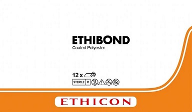 Шовный материал Этибонд 4/0 длина 90 см. колюще-режущая 17 мм. 1/2 /нерассасывающийся/ - 1 шт.