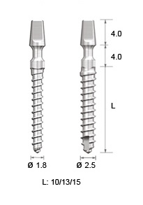 Имплантат MS временный. Диаметр - 2.5 мм. Длина - 15 мм. 