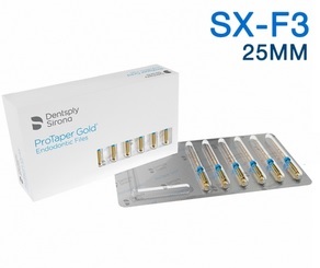 ПроТэйпер GOLD машинные файлы ассорти SX-F3 25 мм. /SX-S1-S2-F1-F2-F3/ - 6 шт.