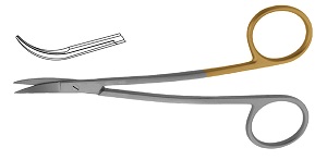Ножницы изогнутые La Grange стоматологические - 115 мм.