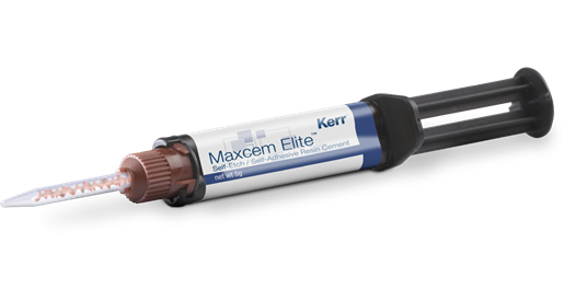 МаксЦем Maxcem Elite Mini Kit прозрачный самопротравливающий адгезивный цемент /шприц 5 гр./