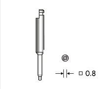 Отвёртка S-0.8 мм. для углового наконечника /короткая/ Conmet