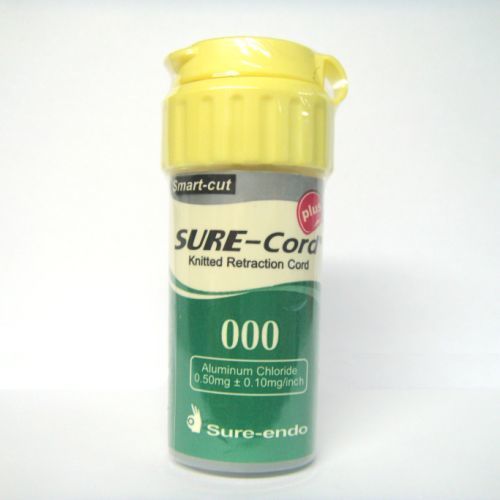 Ретракционная нить Sure Cord Plus из микрофибры, пропитанная гидрохлоридом алюминия №000