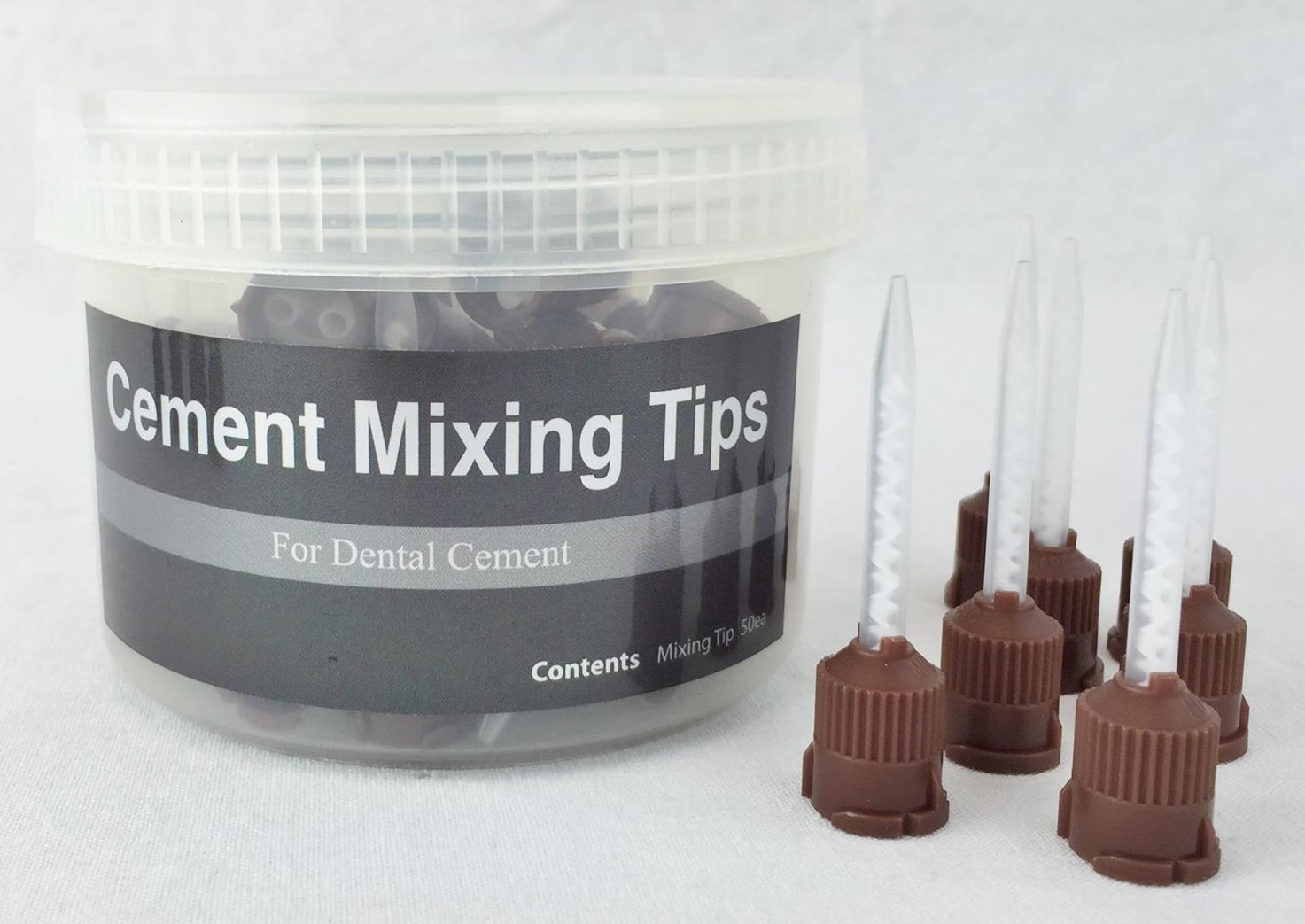 Смесительные наконечники Cement Mixing Tips коричневые маленькие для EsTemp цемент - 50 шт.