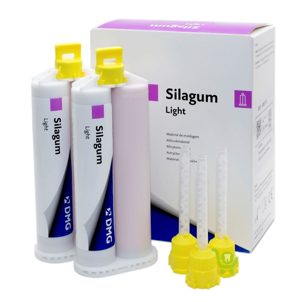 Силагум Silagum Light 2 x 50 мл. + 12 смешивающих насадок + 12 интраоральных насадок