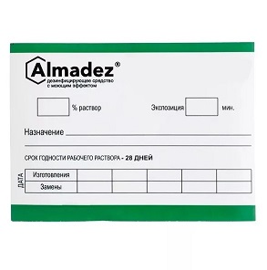 Наклейка на ёмкость Алмадез /А7 формат/
