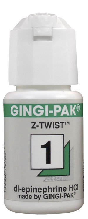 Ретракционная нить Gingi-Pak Max Z-Twist №1 с пропиткой эпинефрина, зелёная - 274 см.