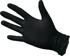 Перчатки нитриловые M Benovy чёрные - 100 шт.