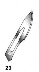 Лезвие одноразовое /стерильное/ для ручки-скальпеля №23 - 1 шт.