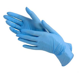 Перчатки нитриловые M Benovy голубые - 100 шт. 