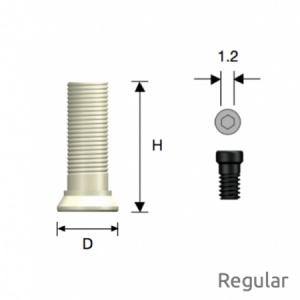 Пластиковый цилиндр Convertible стандарт, для изготовления протезов с винтовой фиксации