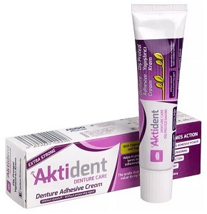 Крем-клей для фиксации зубных протезов Aktident Adhesive - 40 гр.