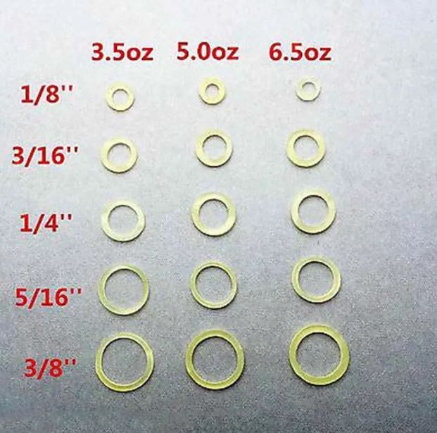 Резиновая тяга Бурундук 3.5 oz /100 гр./ 1/8" /3.18 мм./ средне-сильная цветная
