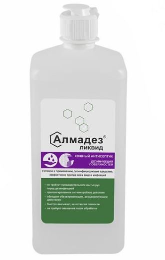 Алмадез-ликвид дезинфицирующее средство в качестве кожного антисептика /крышка/ - 1 л.
