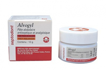 Альвеожиль паста Alveogyl pate антисептический болеутоляющий компресс - 10 гр.