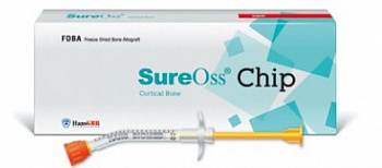 Костнозамещающая кортикальная крошка SureOss 0.25 см³ гранулы 0.8-1.5 мм. HansBiomed
