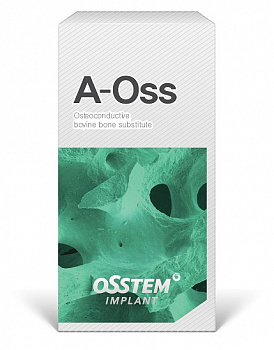 Костнозамещающий материал животного происхождения A-Oss 1-2 мм. 3.0сс L Osstem 1 гр.