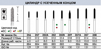 Боры алмазные 358 - 3 шт.