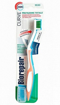 Зубная щетка Biorepair CURVE Protezione Totale Medium для комплексной защиты